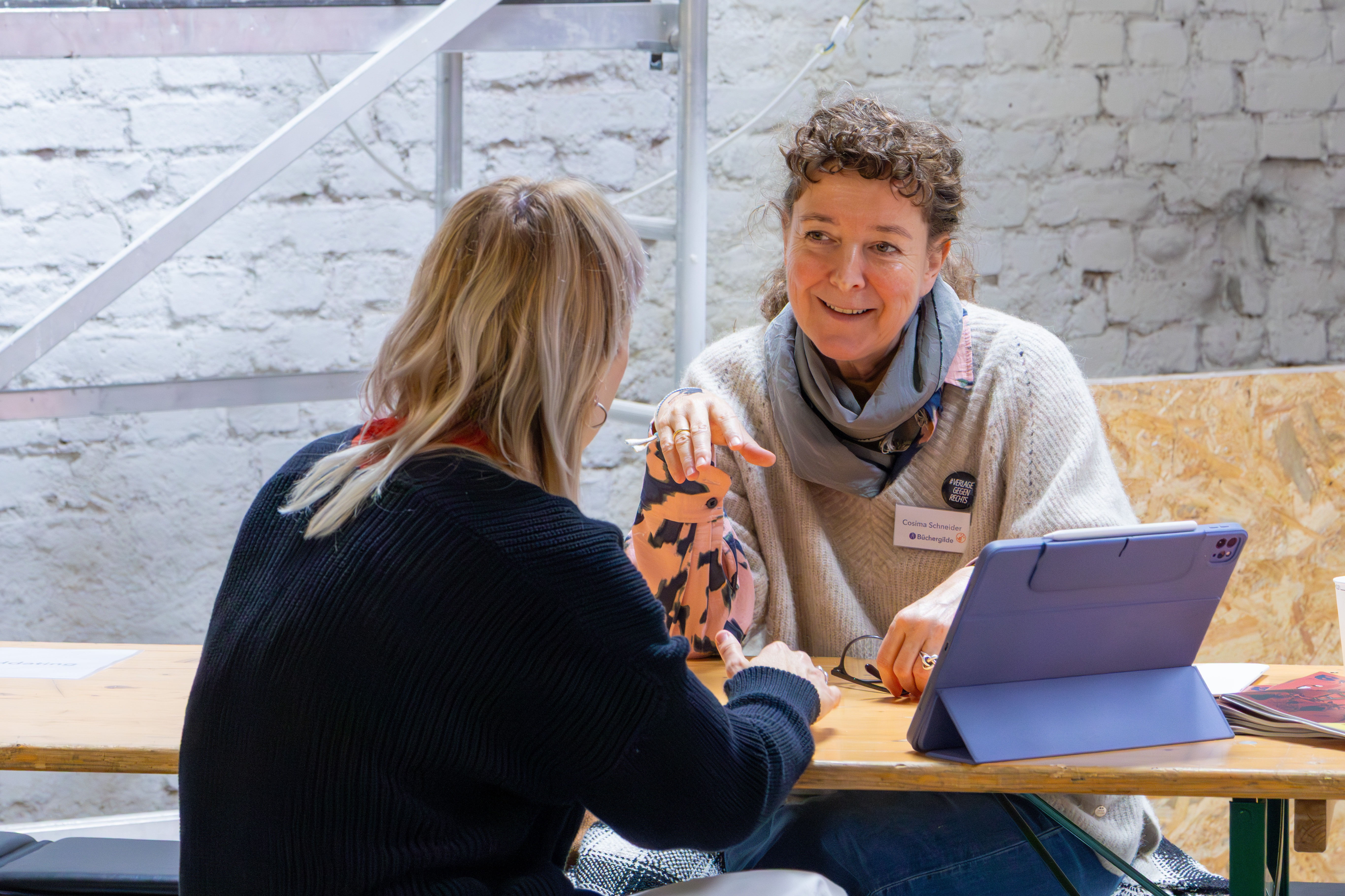 Mappen-Speeddating mit Cosima Schneider (auf der Frankfurter Buchmesse)